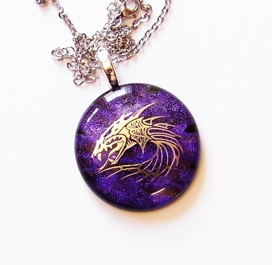 Silver Dragon design pendants.